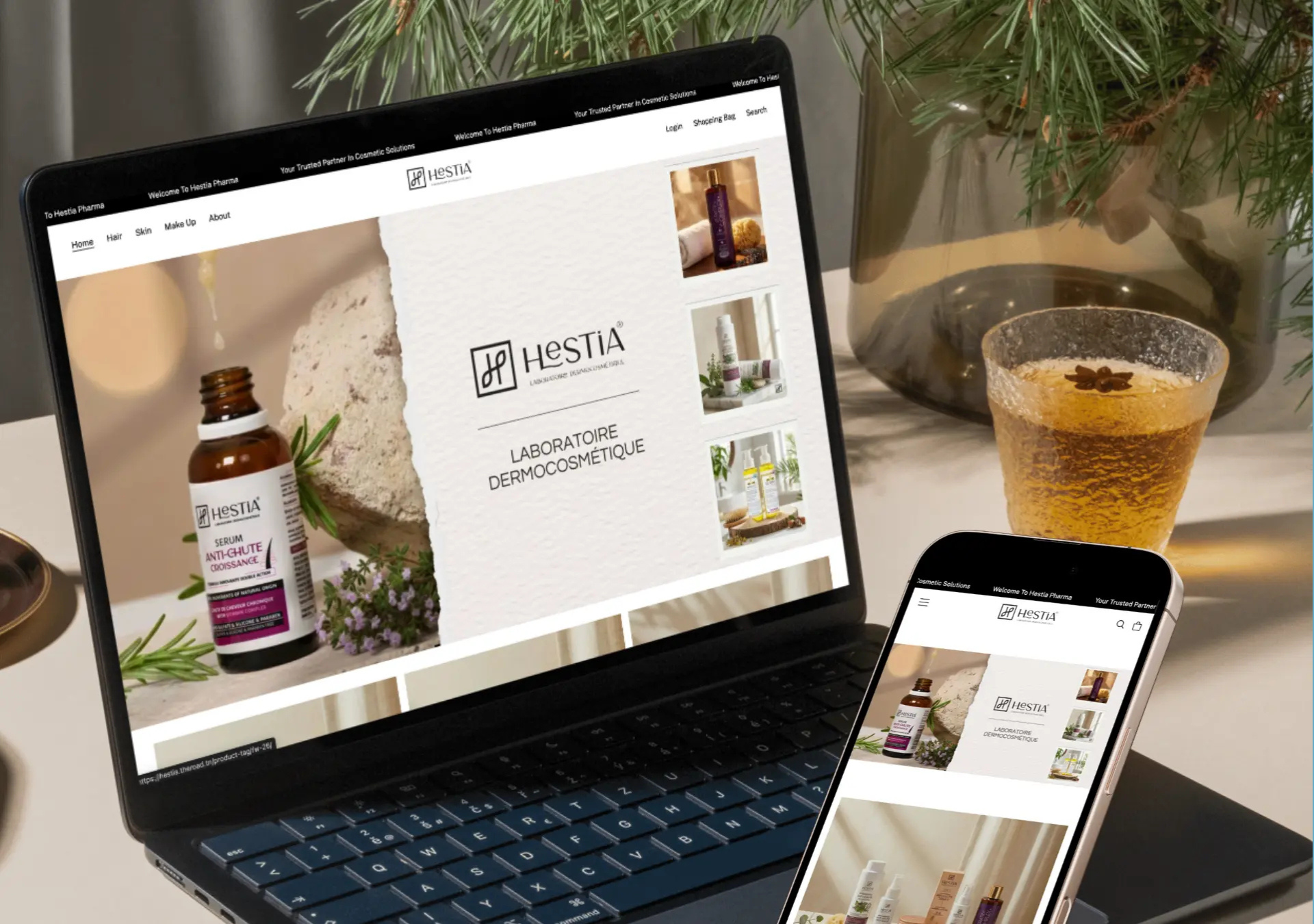 Hestia — Cosmetics & pharmaceutical digital project by THE ROAD