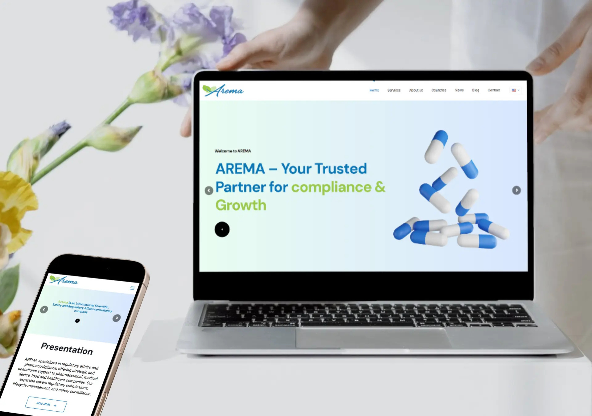 AREMA International — Healthcare, regulatory affairs & pharmacovigilance digital project by THE ROAD